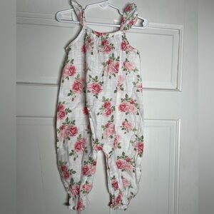 Mud Pie Muslin Rose Romper Size 12-18 mths